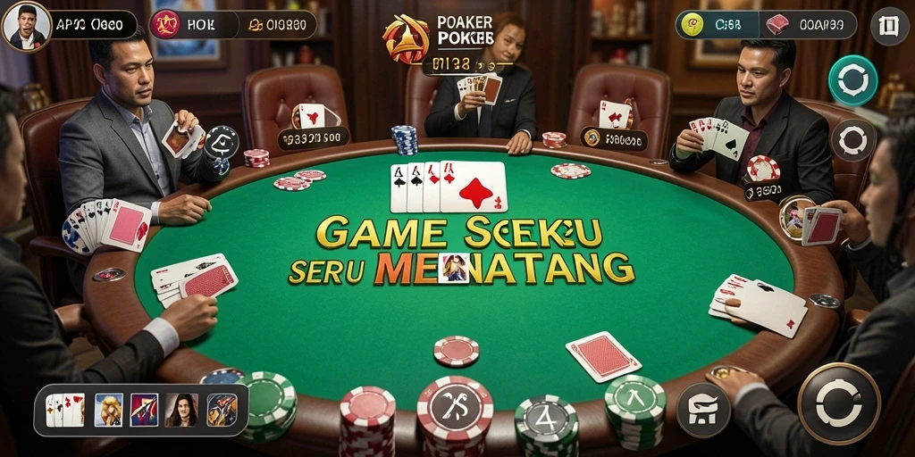Tampilan gameplay seru dalam aplikasi poker API33.