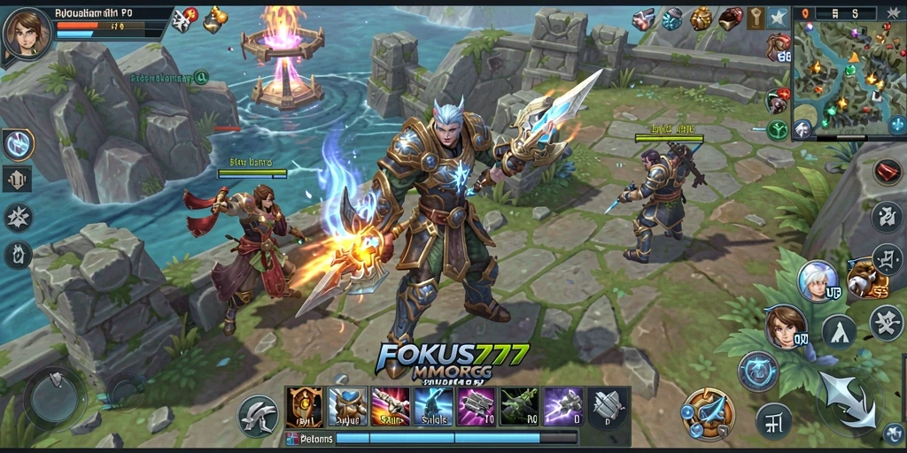 Tampilan gameplay menakjubkan dari FOKUS777 dalam dunia MMORPG.