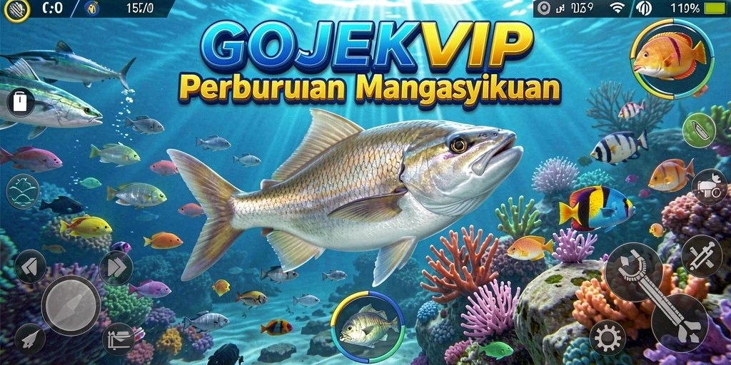 Gameplay menyeronokkan Tembak Ikan di GOJEKVIP.