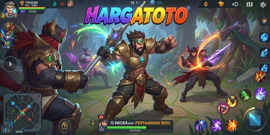Tampilan gameplay HARGATOTO yang mendebarkan dan penuh aksi.