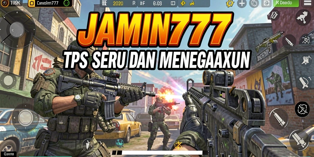 Tampilan seru gameplay JAMIN777 dalam aksi TPS.