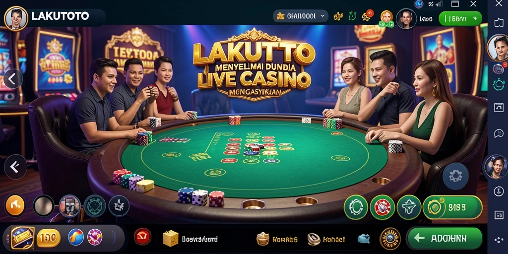 Tampilan gameplay Live Casino yang menarik dan interaktif di LAKUTOTO.