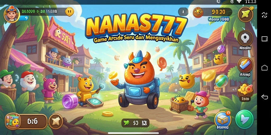 Tampilan gameplay seru dan penuh warna dari NANAS777.