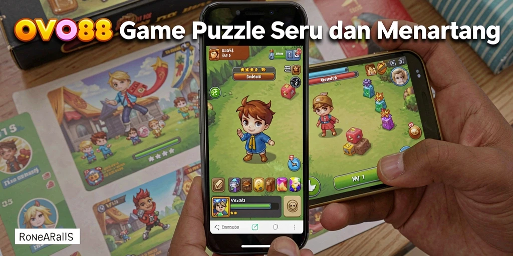 Tampilan gameplay Puzzle OVO88 yang menantang dan seru.