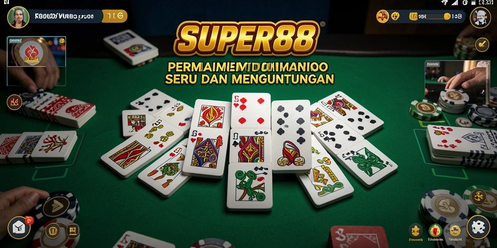 Tampilan gameplay SUPER88 dengan aksi domino yang mendebarkan.