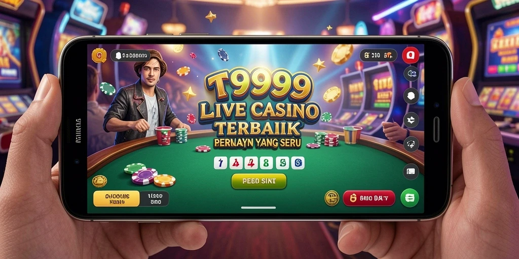 Tampilan aktivitas live casino di aplikasi T9999 yang menegangkan.