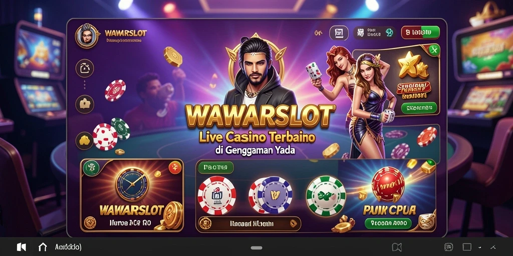 Tampilan gameplay langsung WAWARSLOT dengan dealer profesional.